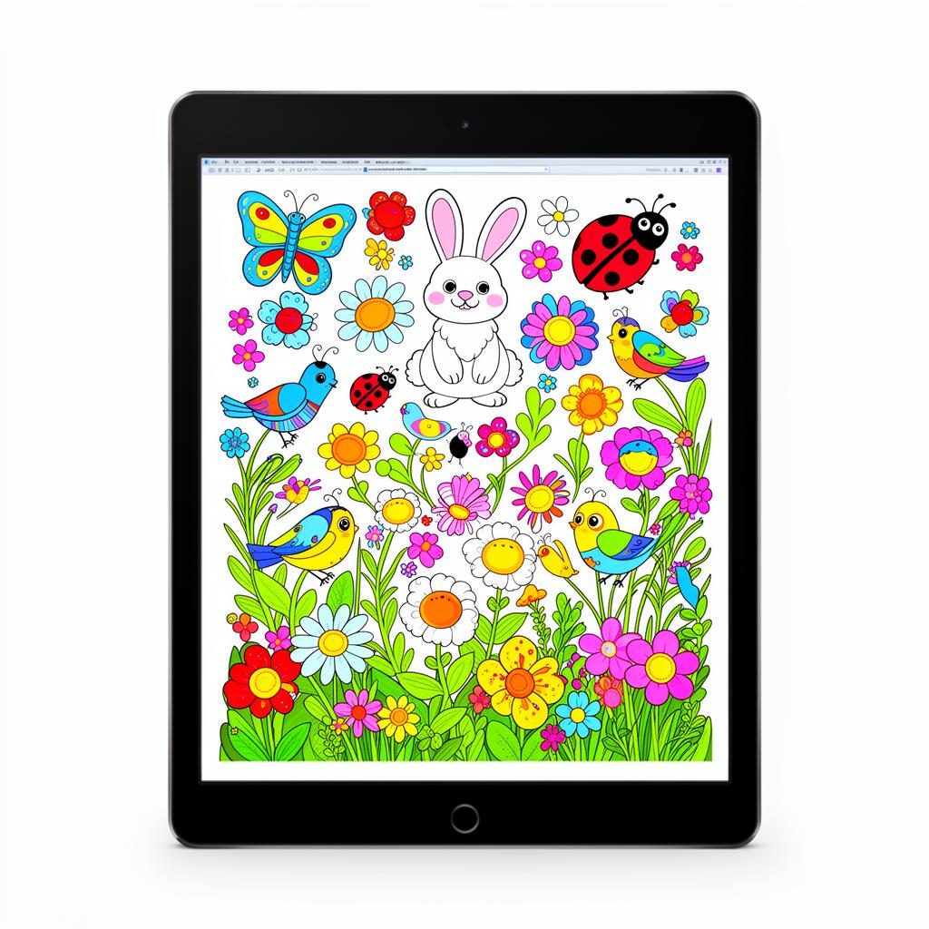 Der Große Garten-Malzauber – 67 Tier-Abenteuer als digitales PDF-Malbuch